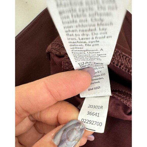 Spanx Shape faux leather patent leather legging high waist color ruby sz M - Picture 11 of 11